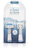 Triple Bristle Replacement Brush Head Refills | Innovative 3 Head Design | Compatible with Triple Bristle Brand Sonic Toothbrush | Color Changing Indicator Bristles | 2 Pack (Blue)