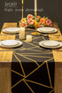 Letjolt Golden Printing Table Runner Black Table Deco Stylish Wedding Party Table Setting Bridal Shower 12x108 Inches