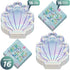 Mermaid Party Shell Shaped Iridescent Paper Plates and Metallic Beverage Napkins (Serves 16)
