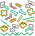 Ganowo 24pcs Wacky Tracks Sensory Fidget Toys Snap and Click -Party Favors for kids8-12,4-8,Carnival Prizes ,School Classroom Rewards,Goody Bag Fillers for Kids Easter Basket Stuffers,Easter Egg
