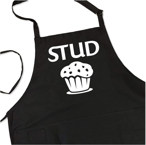 ApronMen, Stud Muffin, Professionally Printed Funny BBQ Grill Apron for Men - Adjustable One Size Fits All