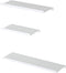SRIWATANA White Metal Wall Shelves, Floating Shelves Wall Mounted Set of 3 for Bedroom, Living Room, Bathroom, Kitchen, Matte White
