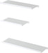 SRIWATANA White Metal Wall Shelves, Floating Shelves Wall Mounted Set of 3 for Bedroom, Living Room, Bathroom, Kitchen, Matte White