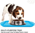 Oggi Rectangle Non Skid Rubber Grip Serving Tray, Aqua