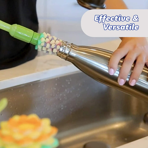 Scrub Daddy, Scrub Daisy Dishwand Replacement Head - The Hyacinth Bottle & Glass Scrubber, Non-toxic , Deep Cleaning, Versatile, Flexible, Scratch Free, Dishwasher Safe, Stain & Odor Resistant, 1pc