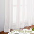 NICETOWN White Sheer Curtains for Sliding Glass Door, Grommet Top Elegant Flax Linen Semi Sheer Privacy Window Treatment for French Door/Bedroom/Living Room, W100 x L84, 1 Panel