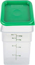 Cambro 4SFSPP190 4 Qt. Translucent Container with SFC2452 Kelly Green Lid, 4Quart