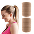Styla Hair 12 Pack No Crease Hair Tie Blonde Elastic Bands for Thick, Curly, Wavy Hair – Seamless No Slip, No Damage Design Ponytail Holders for Women & Men - Flexible Comfort for All Day Wear Great for High Impact Sports, Workouts & Exercise
