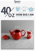 Sweese 220.104 Porcelain Teapot, 40 Ounce Tea Pot - Large Enough for 5 Cups, Red