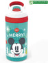 Zak Designs Disney Kids Water Bottle with Straw and Built in Carrying Loop Made of Durable Plastic, Leak-Proof Design (16 oz, Mickey Mouse)