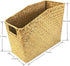 MISNINE Multifunction Basket Magzine Book Holder Basket,Handwoven Seagrass Rustic Home Décor (Small)