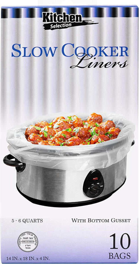 Party Bargains 10 Bags Slow Cooker Liners - Fits 5 - 6 Quarts, 18 x 4 x 14 Inches, 4" Wide Gusset, Large Crock Pot Liners, Multi Use Cooking Bags, Sous Vide