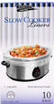 Party Bargains 10 Bags Slow Cooker Liners - Fits 5 - 6 Quarts, 18 x 4 x 14 Inches, 4" Wide Gusset, Large Crock Pot Liners, Multi Use Cooking Bags, Sous Vide