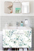 HaokHome 93042 Peel and Stick Wallpaper Green/White Eucalyptus Leaf Floral Wall Mural Home Nursery Boho Decor 17.7in x 9.8ft