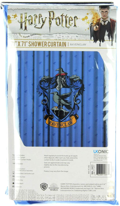 Robe Factory Harry Potter Ravenclaw Shower Curtain House Bathroom Decor with Hook Rings