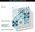 Mohepo Peel and Stick Backsplash Tile Stick on Kitchen Vinyl 3D Wall Decor Panels Sticker Talavera Mexican 9 Plaid 12"x12"(5 Sheets,Blue&White)