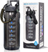 Big Motivational Half Gallon Water Bottle with Straw, BPA Free Resuable 64 OZ Water Bottle with Straw & Time Marker, 1/2 Gallon Sports Water Jug for Camping Hiking Fitness