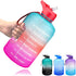 BuildLife 1 Gallon Water Bottle with Straw & Motivational Time Marker BPA Free Leakproof Sports Water Jug Ensure Drink Enough Water Throughout The Day