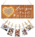 Vetbuosa Love You Most Gifts for Him Boyfriend Gifts for Her Girlfriend Wife Husband Photo Holder, Romantic Anniversary Picture Frame Engagement Wedding Gifts for Couples Photo Frame