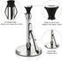 Paper Towel Holder, Lycklig Tension Arm Kitchen Roll Dispenser Stainless Steel Paper Towel Holder Stand with Weighted Base, Ideal for Kitchen & Dining Room