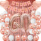 60 Birthday Decorations for Women 60th Birthday Decor Rose Gold 60th Birthday Decorations Party Supplies for Women 60 Balloon Numbers Happy 60th Birthday Banner