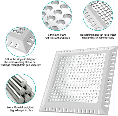 Aojuxix Shower Drain Hair Catcher/Drain Strainer/Shower Drain Cover for Bathroom Floor Drain