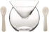DUEBEL Glass Caviar Chiller Server Set Plus 2 pcs. x Mother of Pearl Caviar Spoon 3.15" Universal Martini, Wine, Liquor Cocktail Chiller