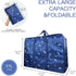 CHYUANX Moving Bags heavy duty extra large , Storage Bags Organizer with Strong Handles Wrap Around and Durable Zippers for Clothing Blanket Storage bags, Waterproof Foldable Carrying Moving Tote bags ,Dorm Room Moving Supplies, Space Saver Bags( 105L,2 P