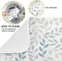 Grey and Blue Leaves branches Dish Drying Mat 18x24 for Kitchen Gray Leaves Botanical Spring Flowers Dishes Pad Dish Drainer Rack Mats Absorbent Fast Dry Kitchen Accessories
