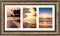 Golden State Art, Wall Display Picture Frame - Collage Style, White Mat - 7x14 for 4x6 Photos, Antique Gold