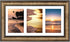 Golden State Art, Wall Display Picture Frame - Collage Style, White Mat - 7x14 for 4x6 Photos, Antique Gold