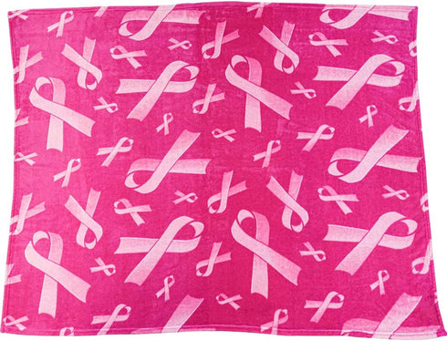 Infinity Republic Pink Ribbon (Pink) Breast Cancer Awareness Super Plush Blanket - 50x60 Soft Throw Blanket - Perfect for Cuddle Season!