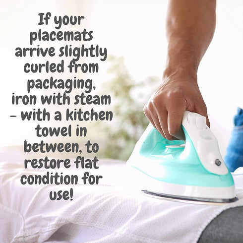 Pink Placemats Set of 4 - Round Placemats with Fringe are The Perfect Table Mats for Boho Baby Girl Shower Decorations. The Pink Boho Girls Party Decorations are Woven Cotton, Bohemian Place Mats.