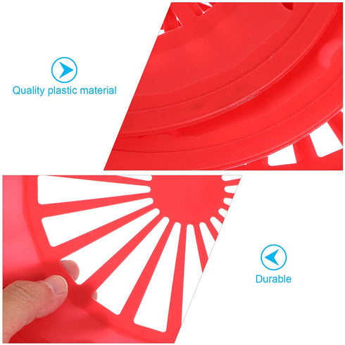 Cabilock 10Pcs Reusable Plastic Paper Plate Holder for Party BBQ and Picnic Round Paper Plate Trays Barbecue Plate Support Plastic Dinnerware