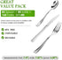 320 Silver Plastic Silverware Set- Silver Plastic Cutlery Set - Disposable Silverware Set - Flatware Set - 160 Plastic Silver Forks - 80 Plastic Silver Spoons -80 Plastic Silver Knives (Silver)