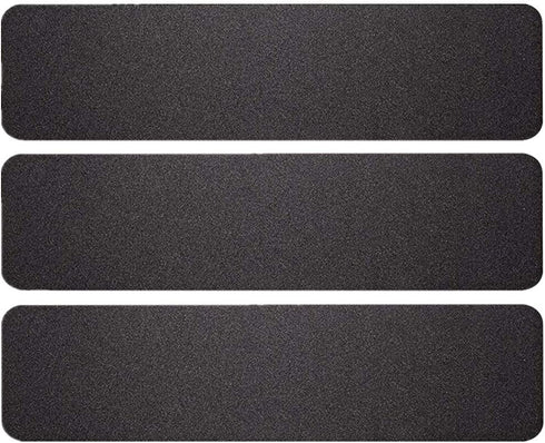 3 Pack Large 6 Inch x 24 Inch Non Slip Stair Treads Black High Traction Adhesive Pre-Cut Safety Tape/Tread Prevents Slips and Falls Outdoor
