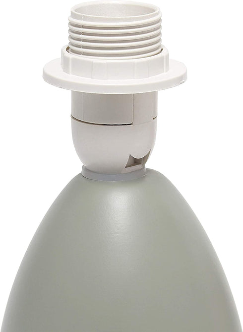 Simple Designs LT2009-GRY Mini Egg Oval Ceramic Table Lamp, Gray