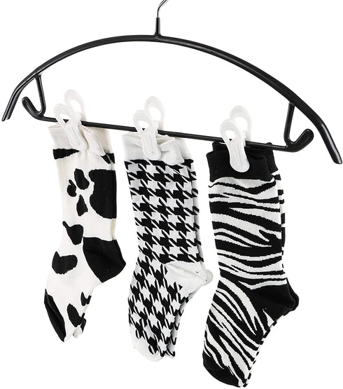 YOPAY 50 Pack Hanger Clips for Hangers, Multi-Purpose Strong Pinch Easily Clip on Clothing Pants Hangers, Plastic Finger Clips for Home, Office, Travel, White