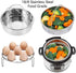 Steamer Basket, Egg Rack Holder, 7" Non-stick Springform Cake Pan, 50 Pcs Cake Paper for Instant Pot Accessories, Vegetable Food Steamer Rack. Fit Pot 5,6,8 qt Pressure