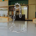 Southern Homewares Magic Floating Chain Wine Glass Stemware Rack & Wine Bottle Holder Set Chrome Free Standing Holder