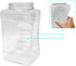 ljdeals 1 Gallon Clear Plastic Storage Containers Grip Jars, Wide Mouth Square Canisters, Pack of 2, BPA Free, Food Safe, Made in USA