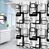 Black and White Shower Curtain Modern Black Geometric Shower Curtain Abstract Fabric Shower Curtain for Bathroom Decorative Waterproof with 12 Hooks, 72 x 72 Inches