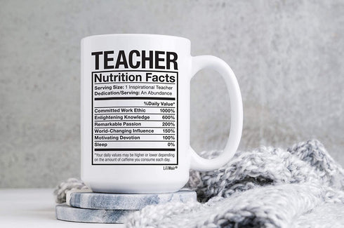 Teacher Appreciation Gifts Christmas Day Gift Boyfriend Girlfriend Coffee Mug Cup Funny Gift for Spanish Math Drama English Special Education Music History Science Kinder Garden Elementary Teachers