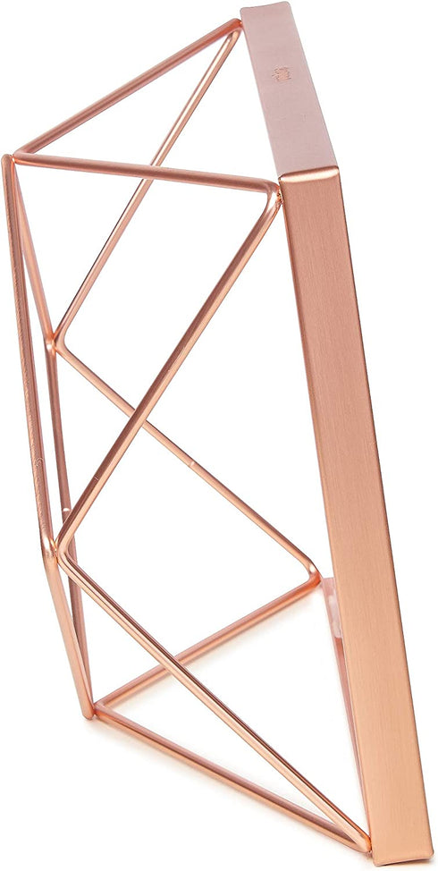Umbra Prisma Picture Frame, 4 x 6 Photo Display for Desk or Wall, Copper
