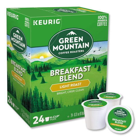Green Mountain Coffee Roasters Breakfast Blend, Single-Serve Keurig K-Cup Pods, Light Roast Coffee, 24 Count