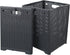 Tstorage Plastic Collapsible Storage Laundry Baskets, Foldable Laundry Hampers, 2 Packs