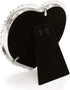 MIMOSA MOMENTS Heart shaped Jewel Picture Frame with Rhinestones (Silver, 5x5)