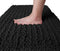 Yimobra Original Luxury Chenille Bath Mat, 24 x 17 Inches, Soft Shaggy and Comfortable, Large Size, Super Absorbent and Thick, Non-Slip, Machine Washable, Perfect for Bathroom, Black