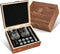 Whisky Glass Set for Men, Elegant Whisky Stones Set Included 8 Granite Whisky Rocks Chilling Stones and 2 Whisky Glasses, Nice Gift for Fathers Day, Valentine's Day and Anniversary