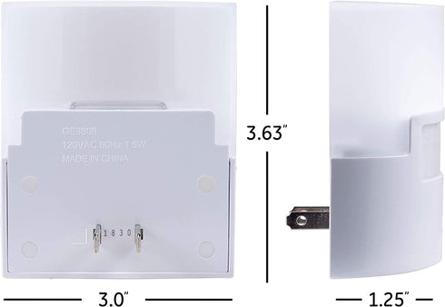 GE Enbrighten LED Motion Sensor Night Light, Plug-in, 40 Lumens, Warm White, UL-Certified, Energy Efficient, Ideal Nightlight for Bedroom, Bathroom, Kitchen, Hallway, 12201, White, 1 Pack